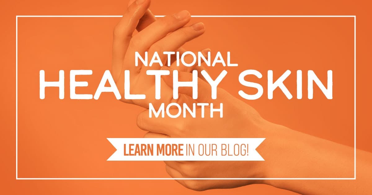 National Healthy Skin Month, hand
